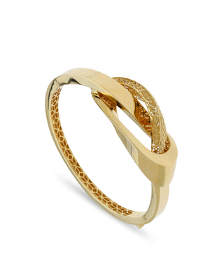 18K Gold Crossover Bracelet in Modern Twist Design ROKO