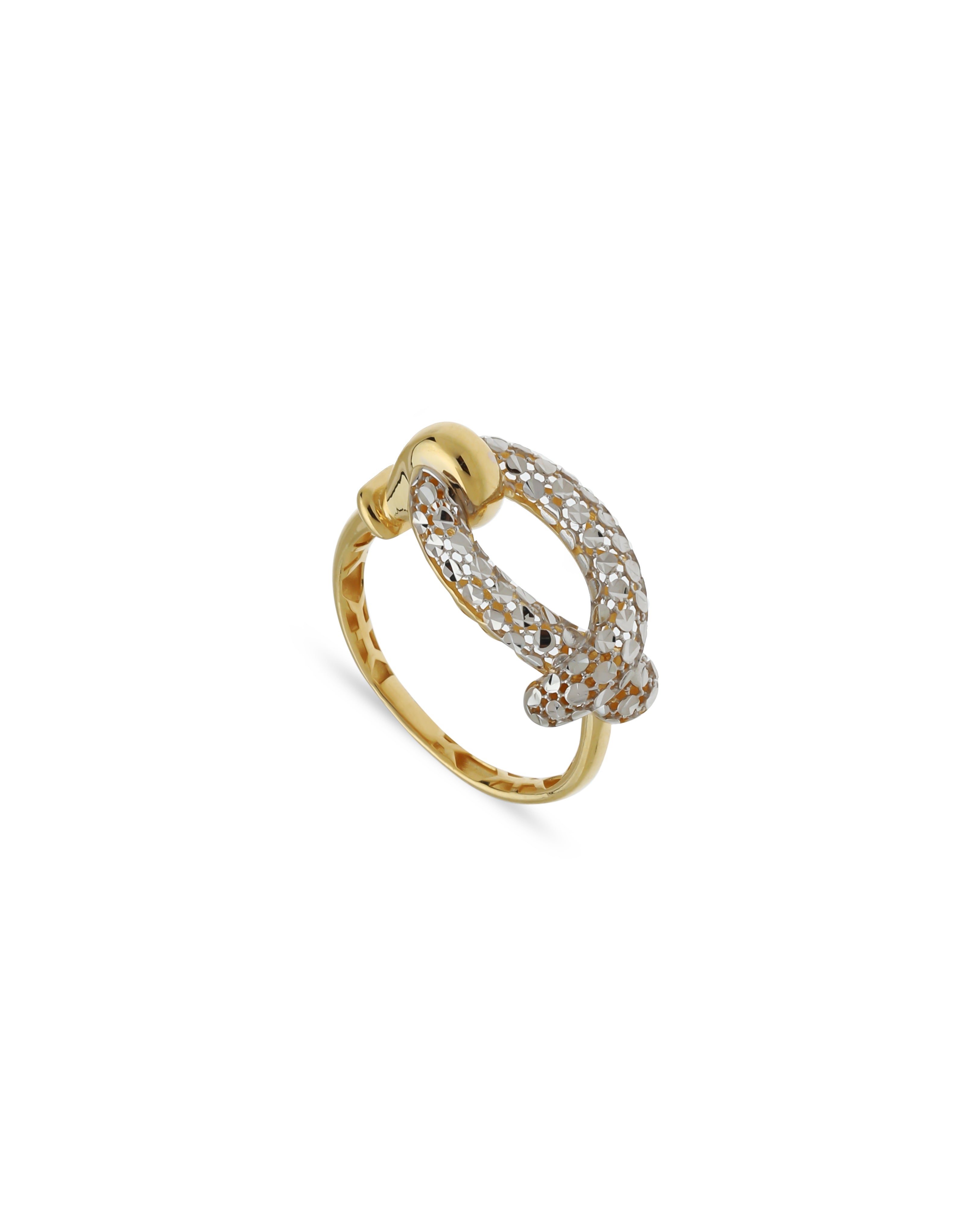 Elegant Twist Spark Gold Ring - ROKO  