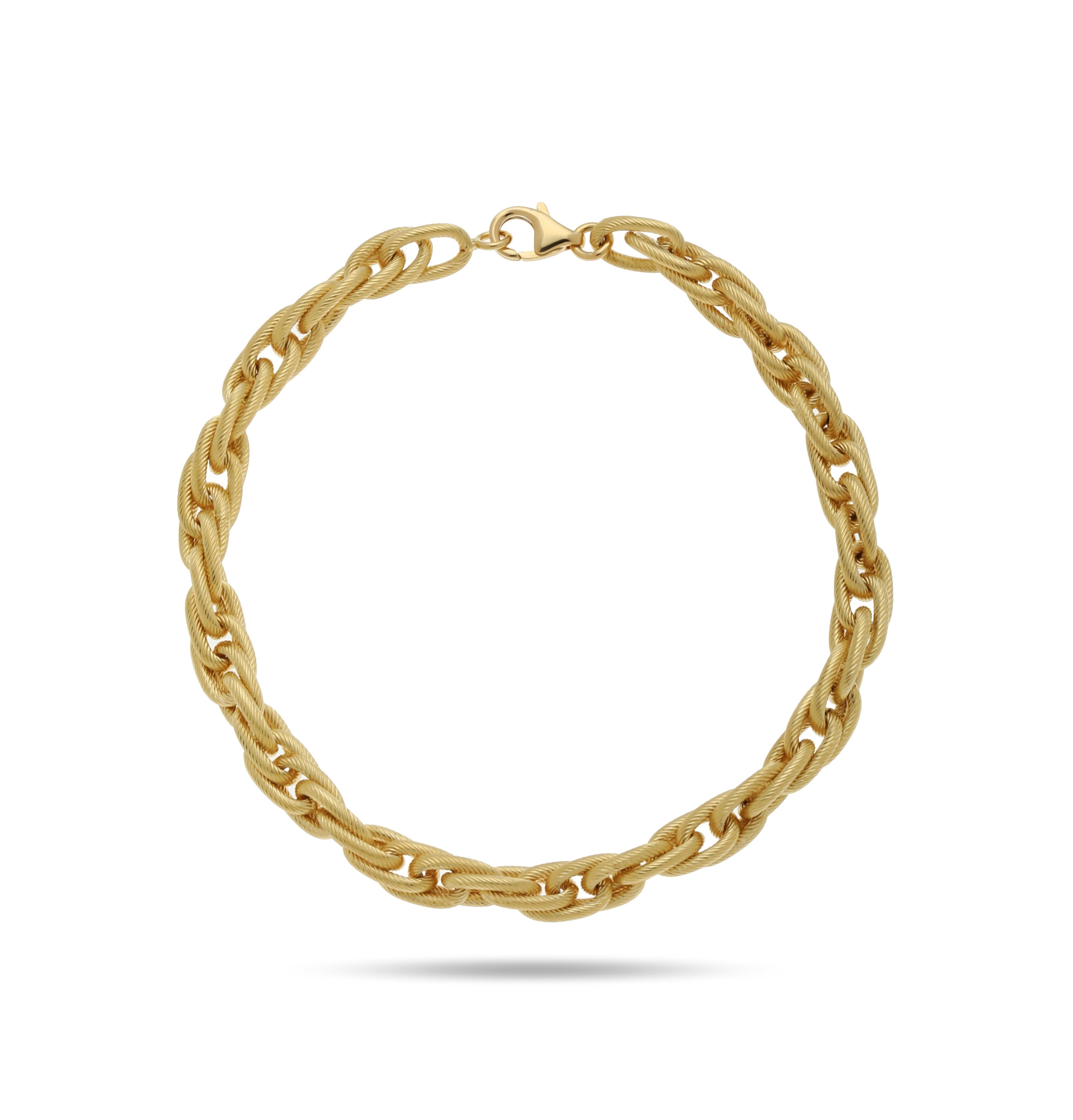 Textured Link 18K Gold Bracelet ROKO