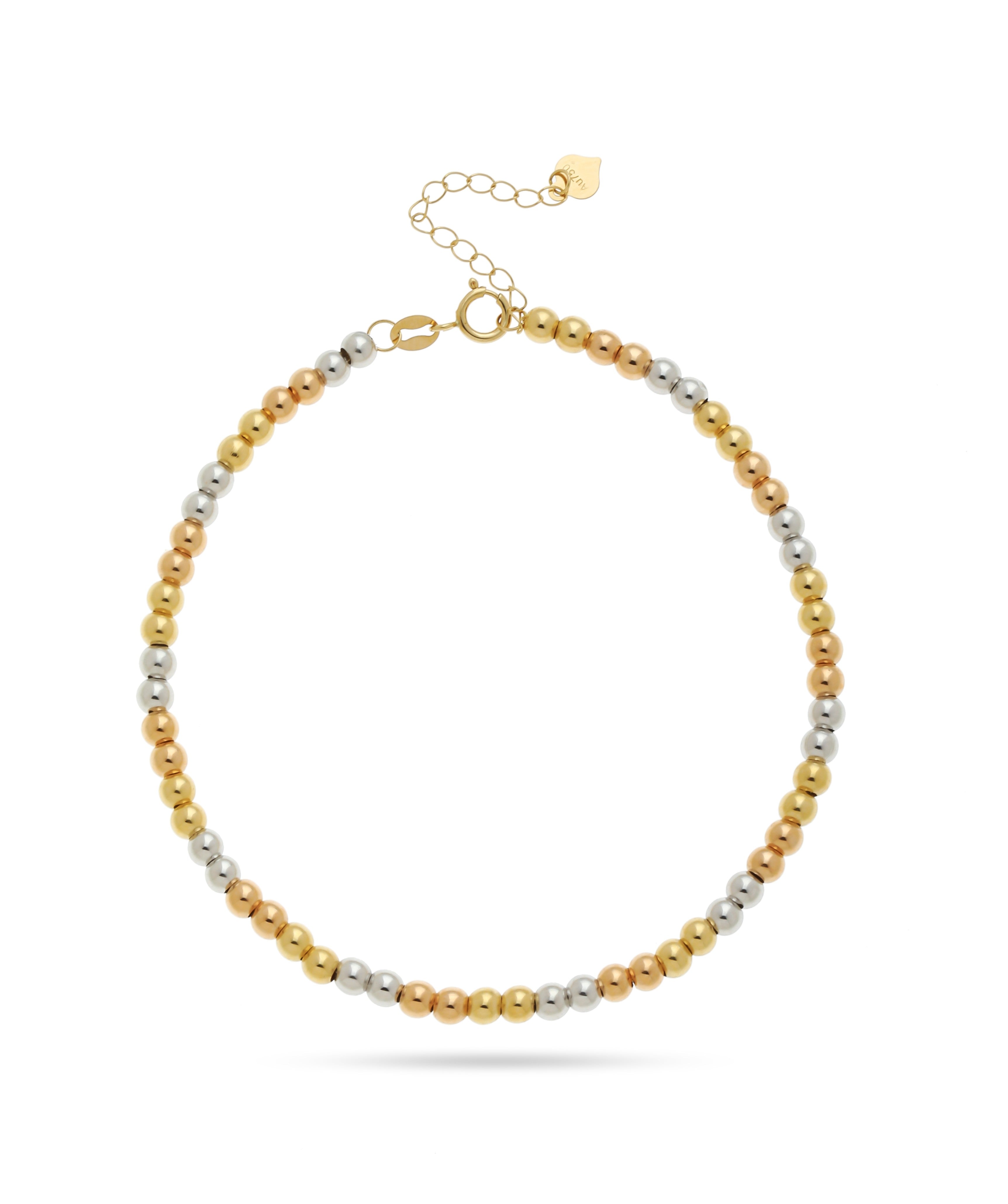 Dainty Beaded 18K Gold Bracelet ROKO