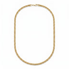 18K Gold Flat Cuban Curb Chain Necklace