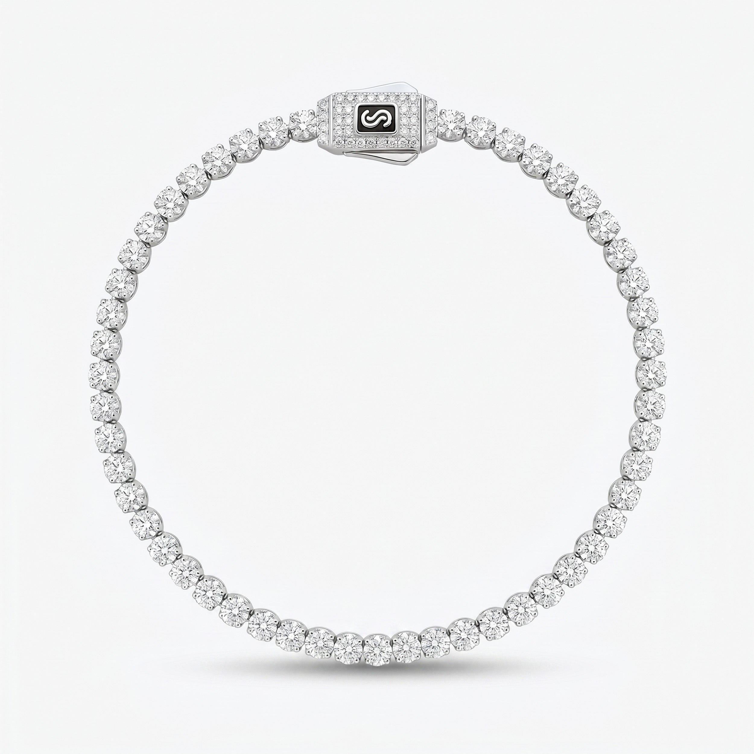 18K White Gold Tennis Bracelet