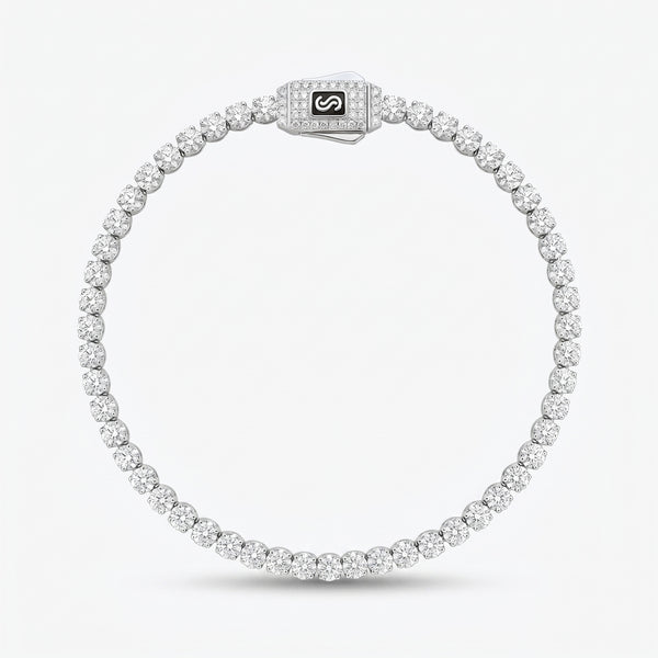 18K White Gold Tennis Bracelet