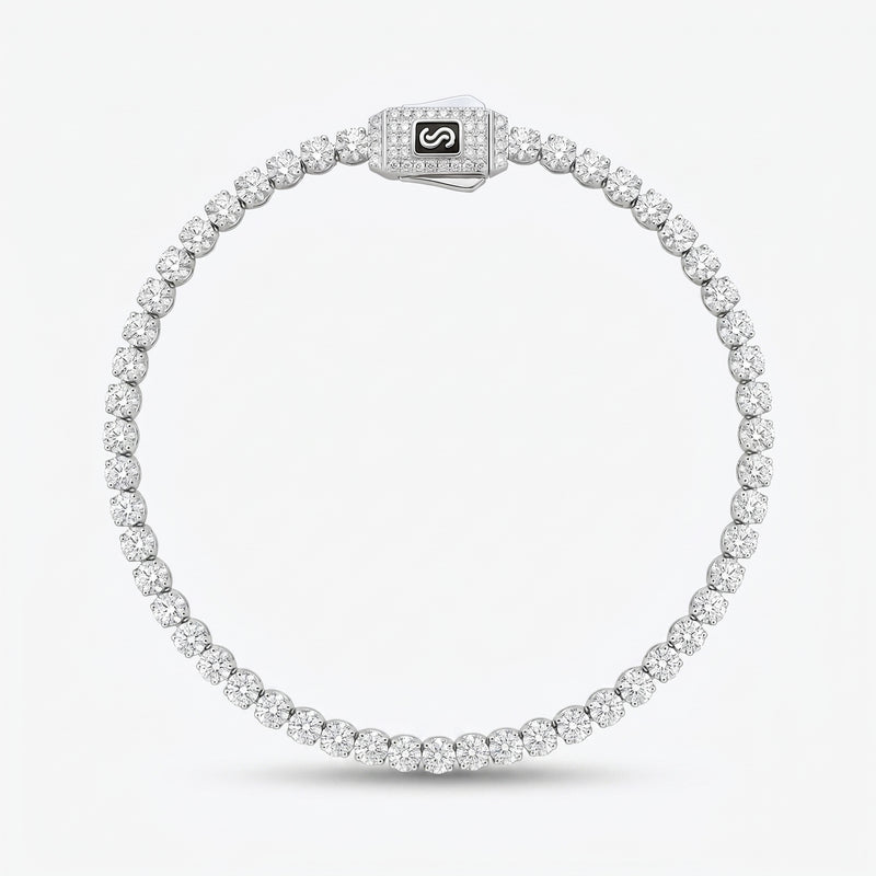 18K White Gold Tennis Bracelet
