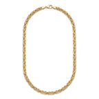 18K Gold Wide Byzantine Chain Necklace