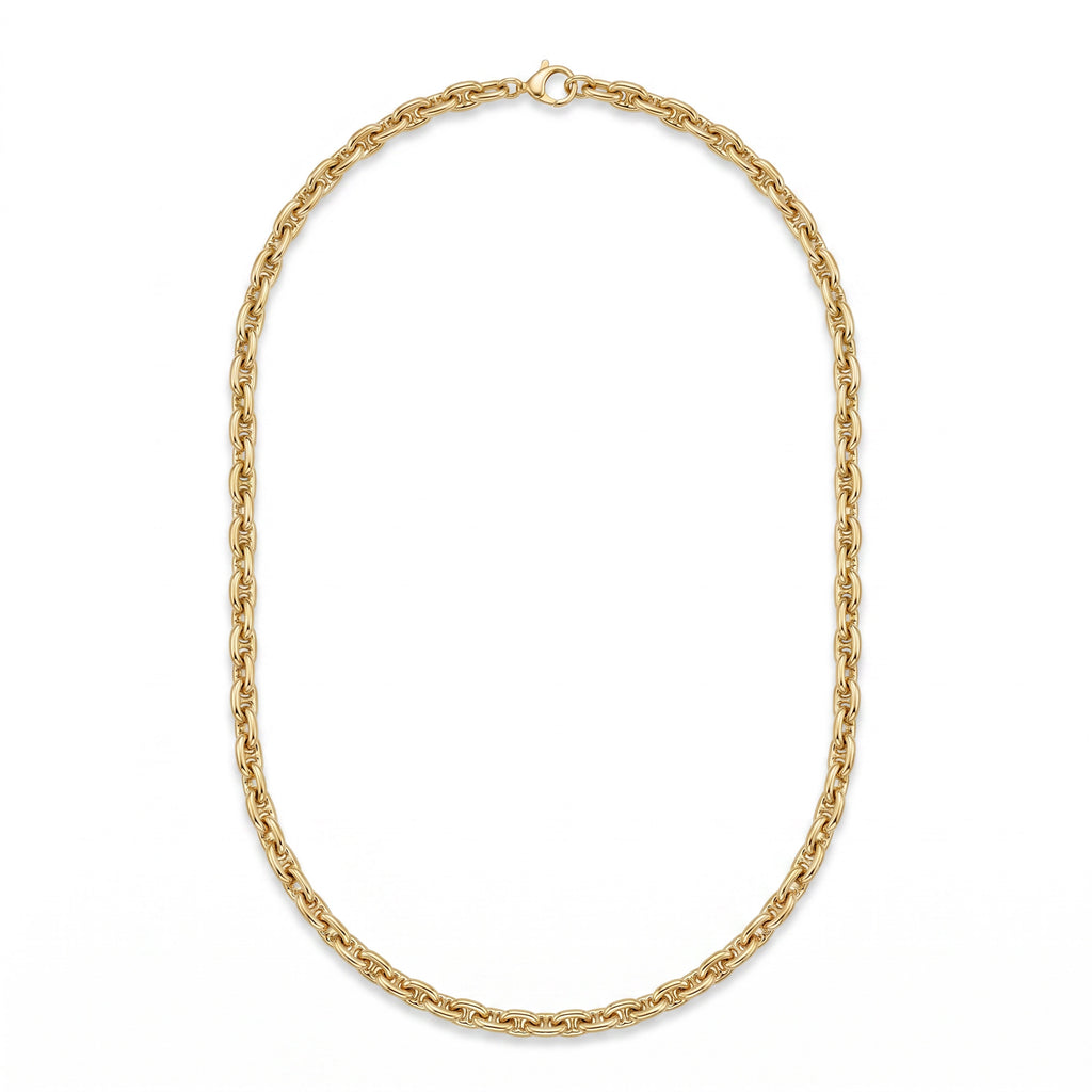 18K Gold Anchor Chain Necklace