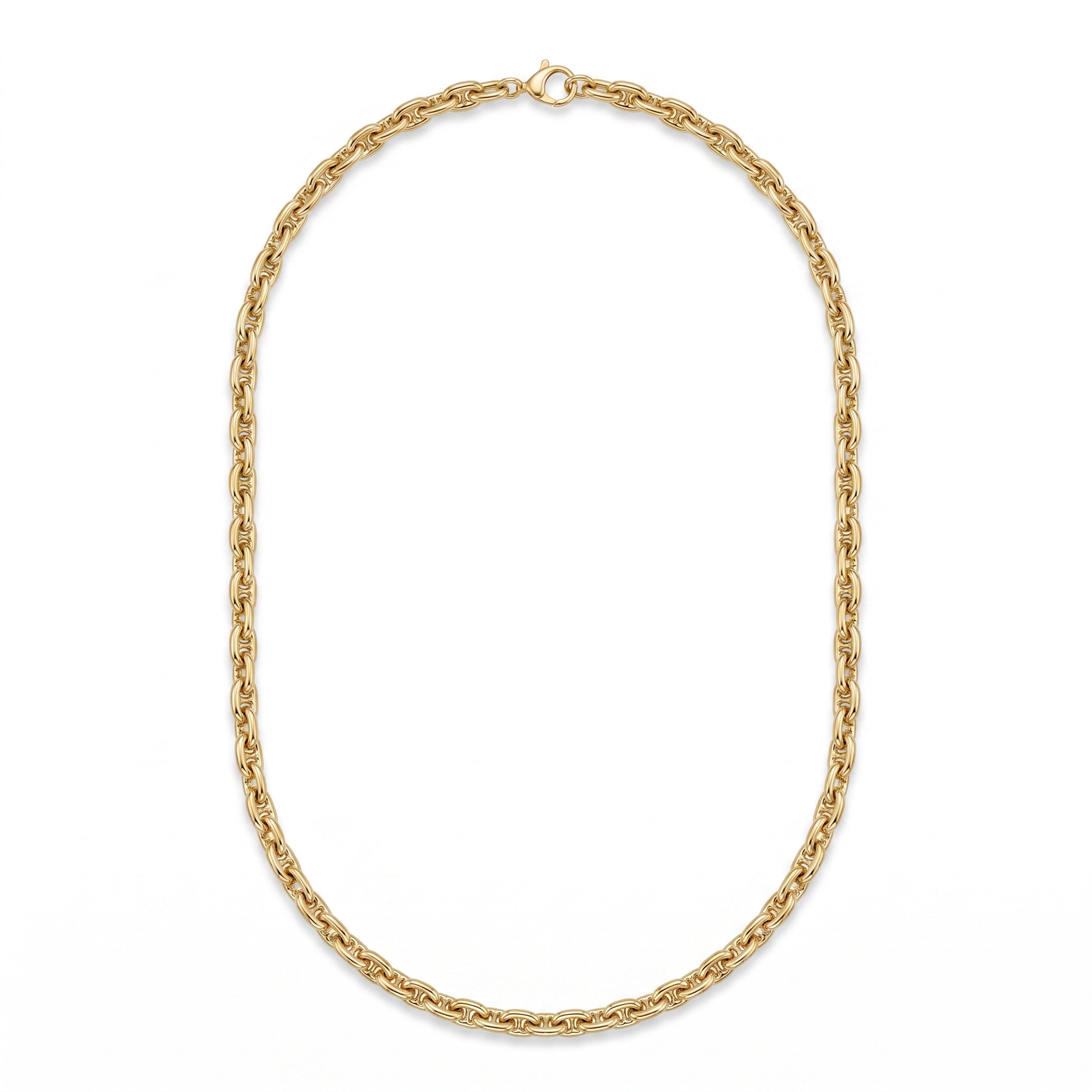 18K Gold Anchor Chain Necklace
