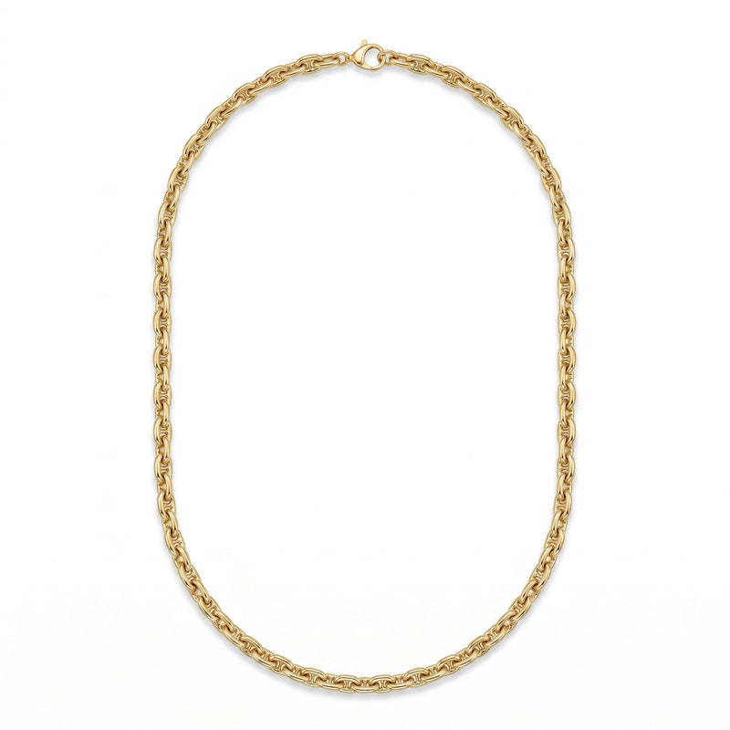 18K Gold Anchor Chain Necklace