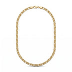18K Gold Thin Byzantine Chain Necklace