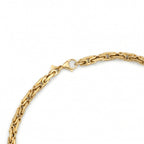 18K Gold Wide Byzantine Chain Necklace