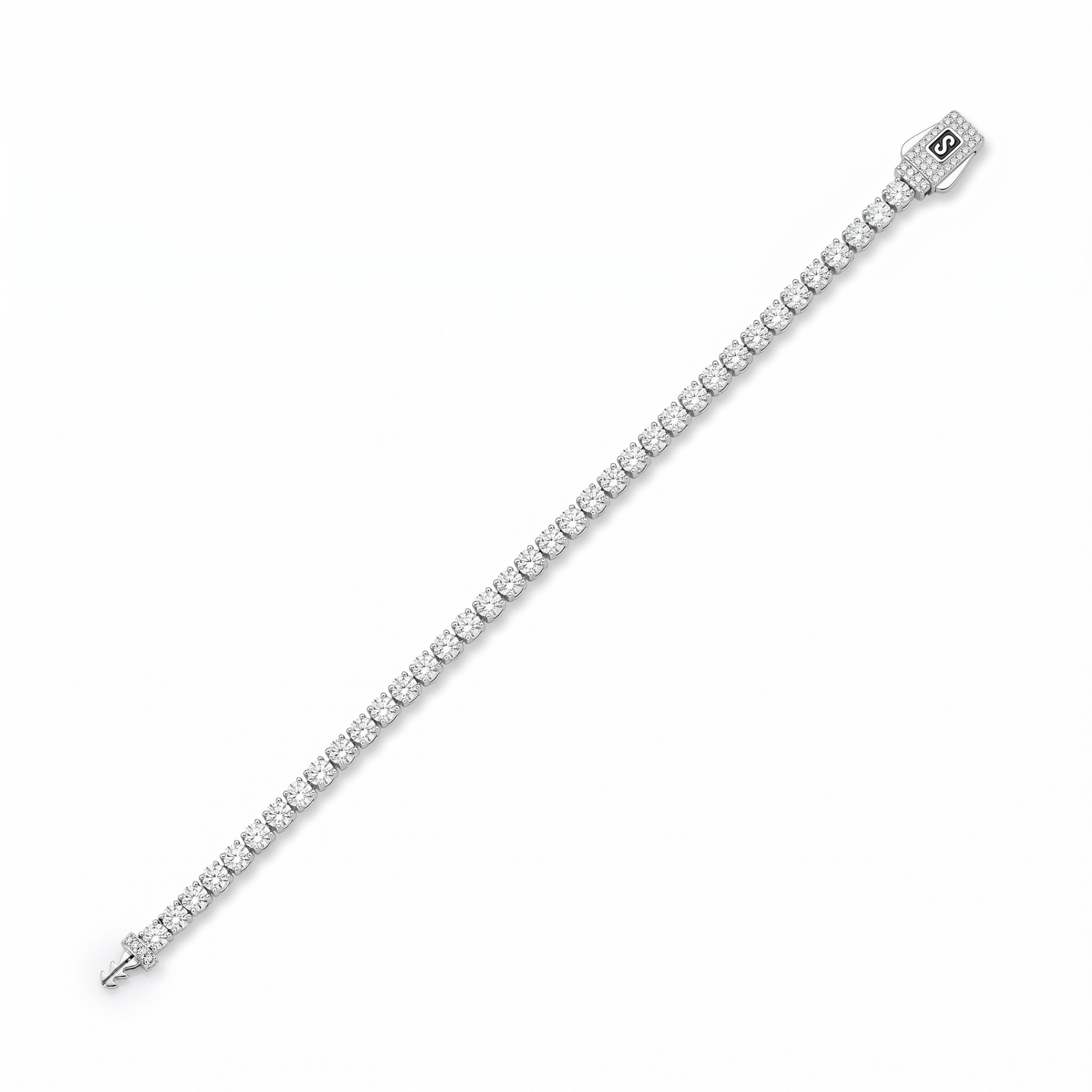 18K White Gold Tennis Bracelet