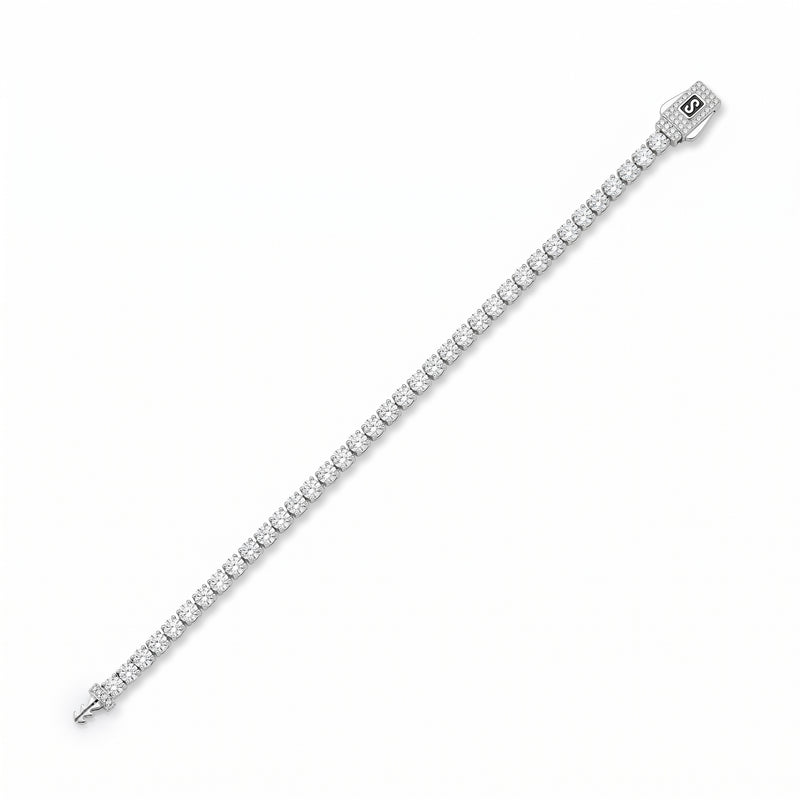18K White Gold Tennis Bracelet