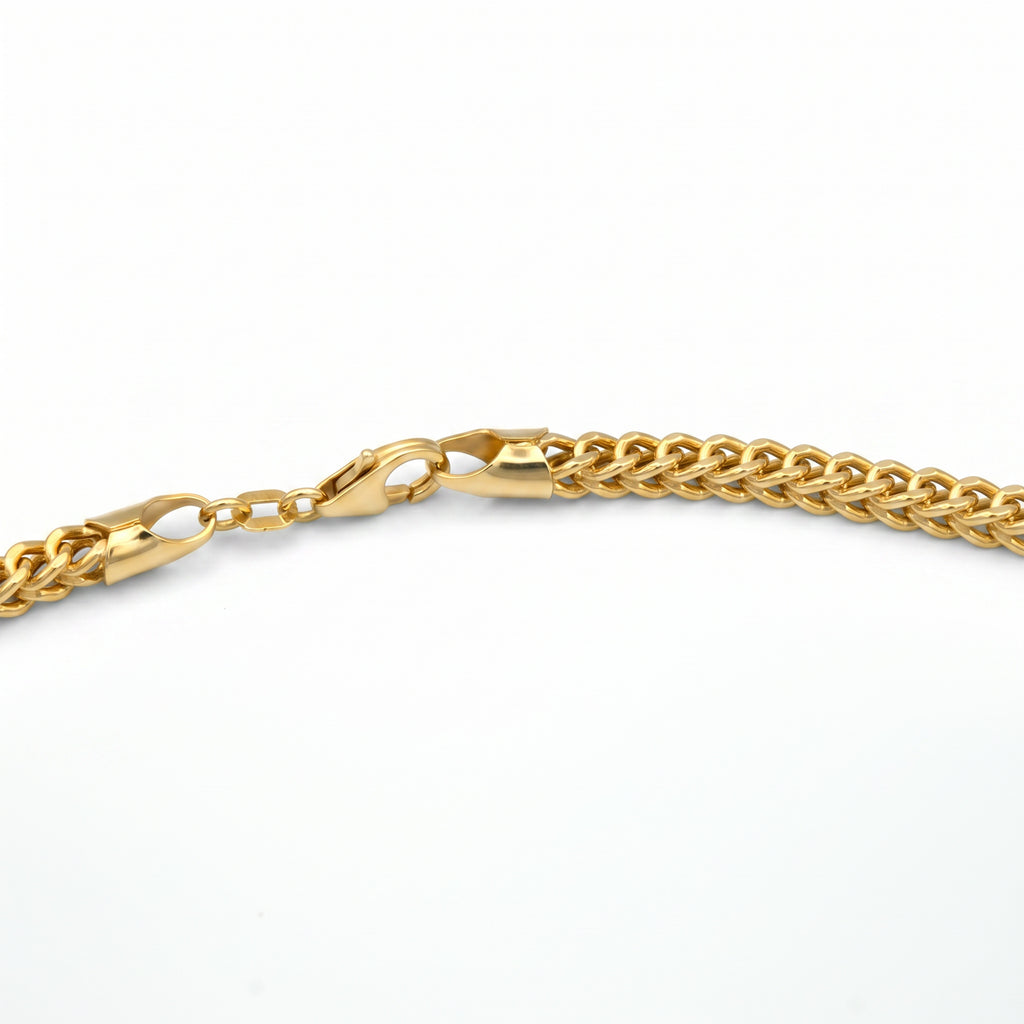 18K Gold Flat Cuban Curb Chain Necklace