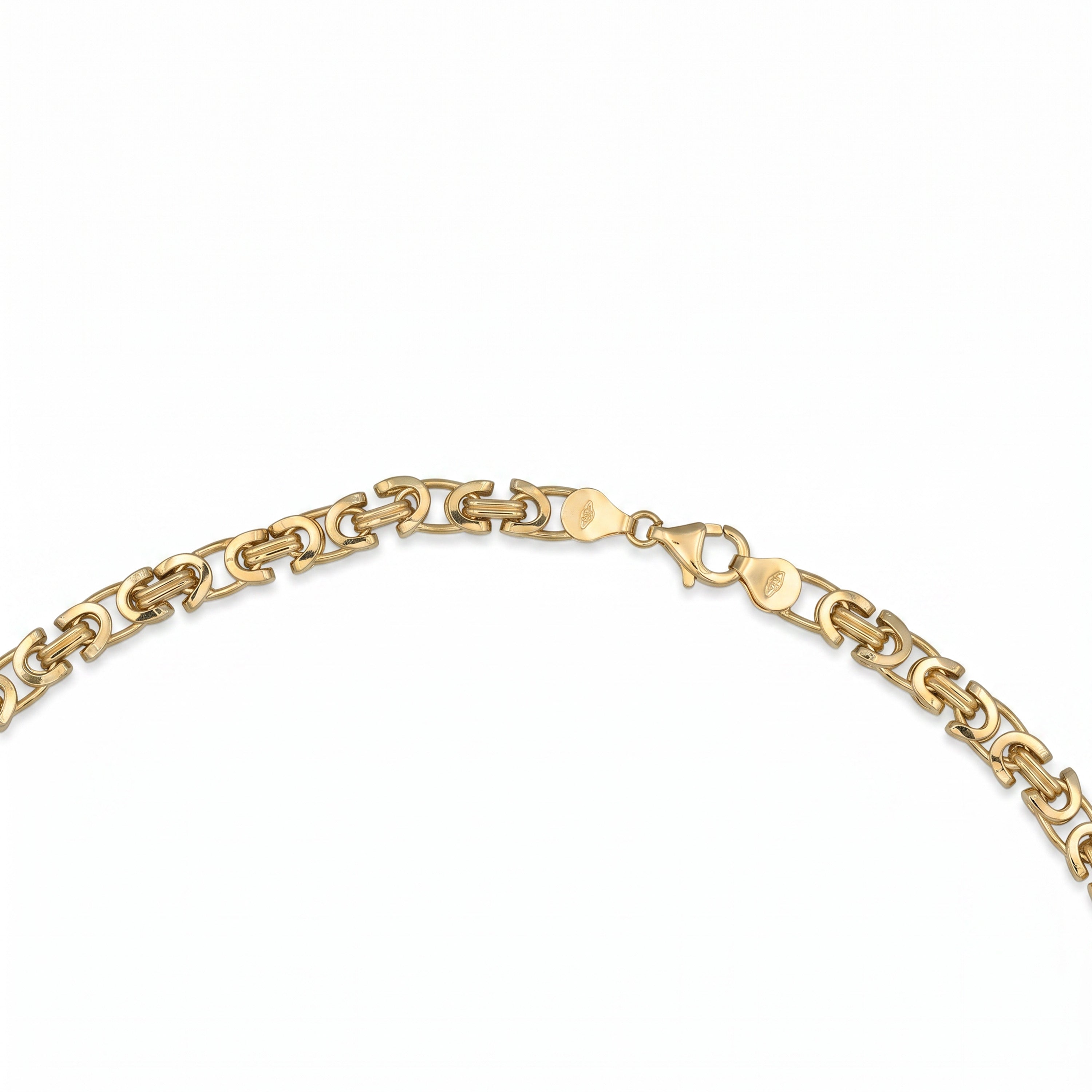 18K Gold Thin Byzantine Chain Necklace