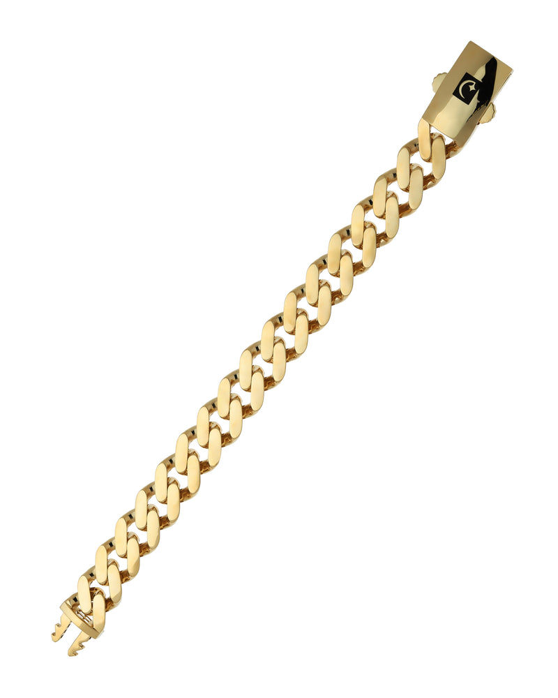 Close up detail gold bracelets for women interlocking chain