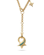 Layered Cross Drop Gold Necklace ROKO