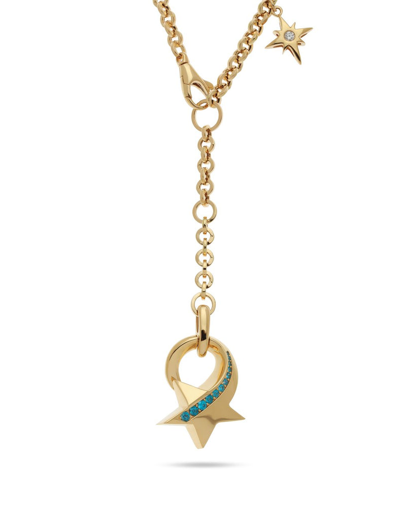 Layered Cross Drop Gold Necklace ROKO