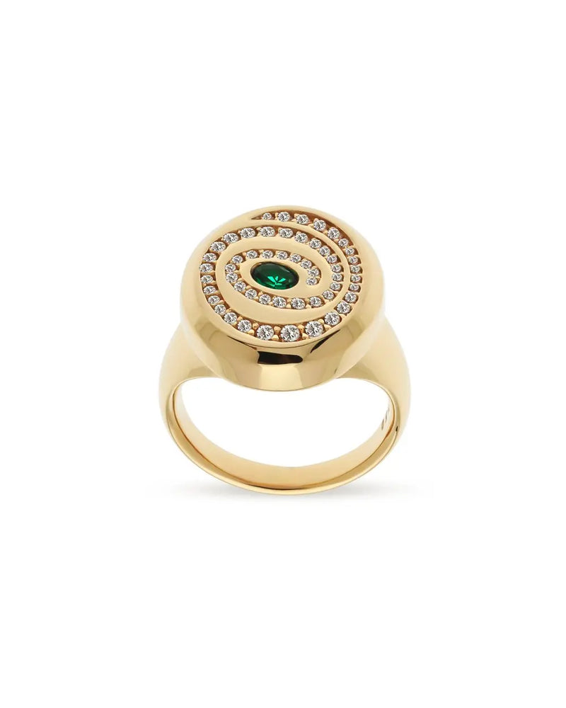 Infinity Endless Spark Yellow Gold Ring ROKO