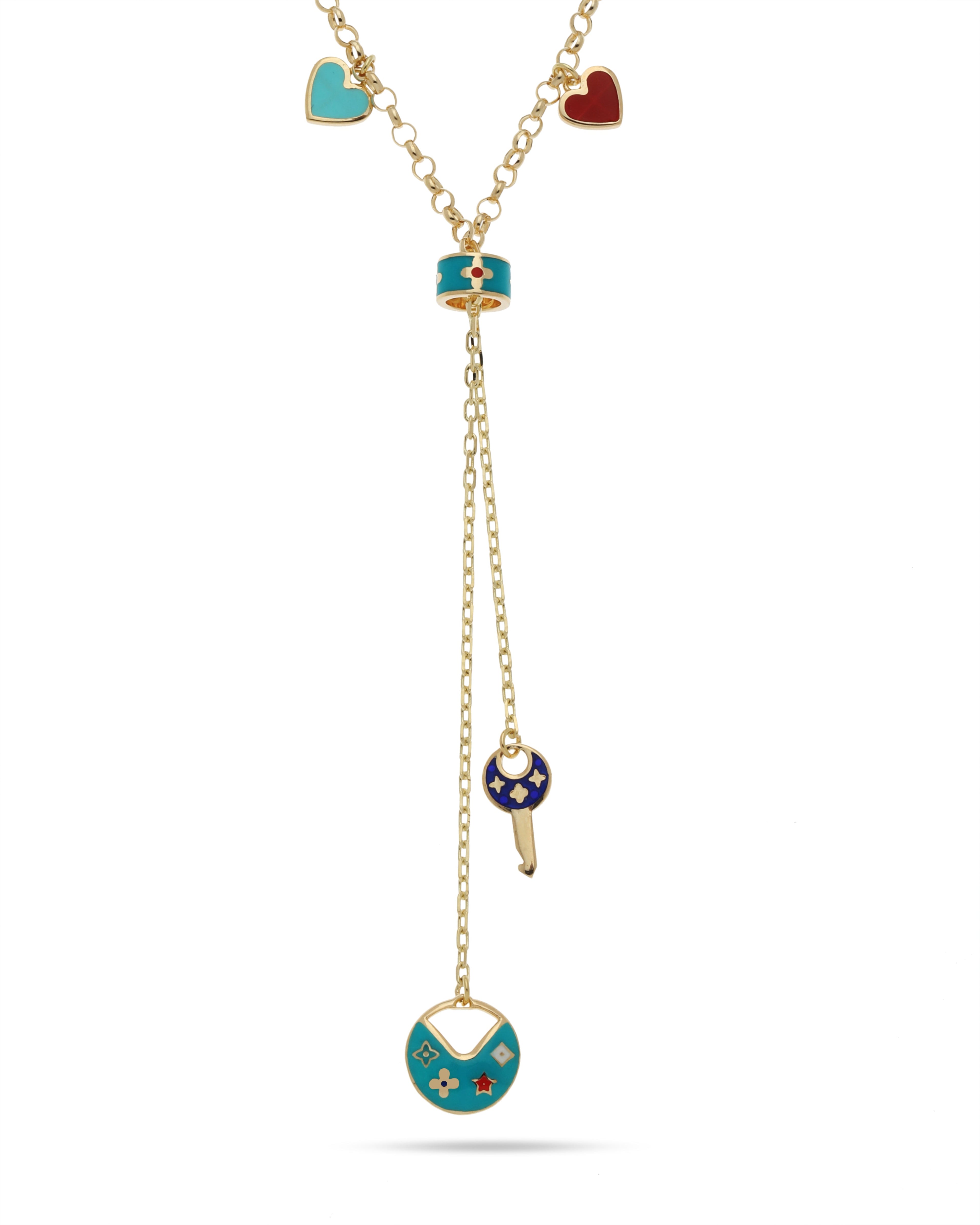 Heart & Star Drop Necklace ROKO