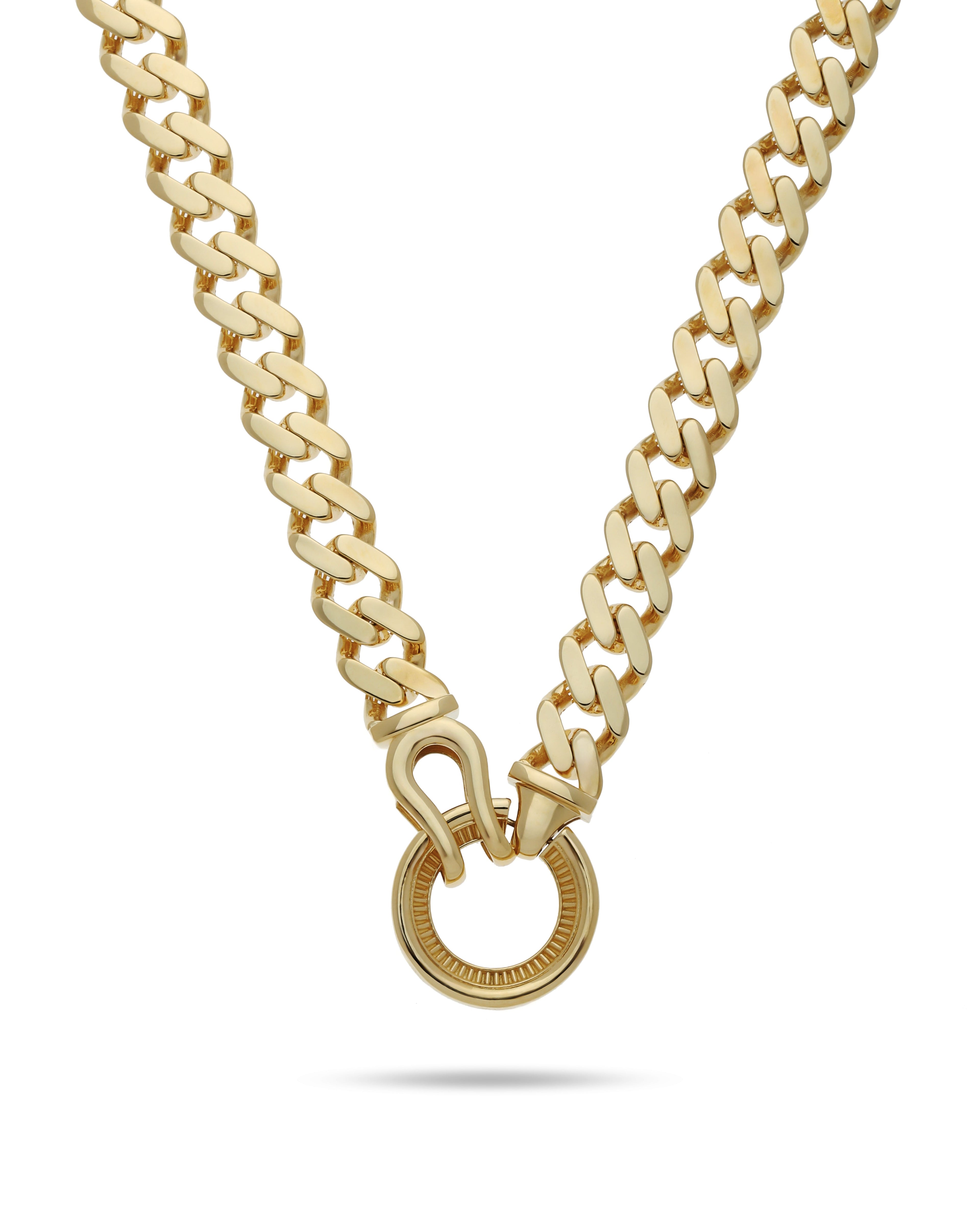 Classic Round Link Gold Necklace ROKO