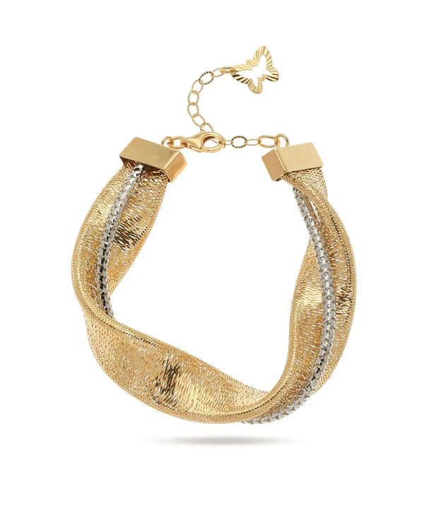 Cosmic Orbit Glow Yellow Gold Necklace ROKO