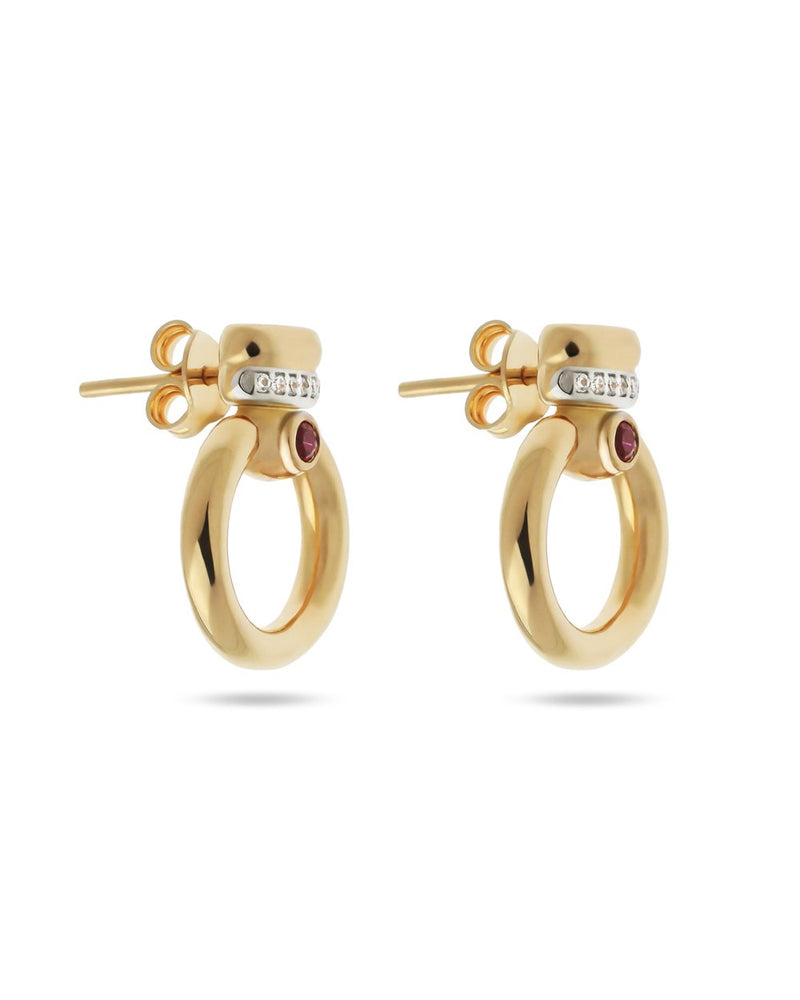 Unity Spark Yellow Gold Earrings ROKO