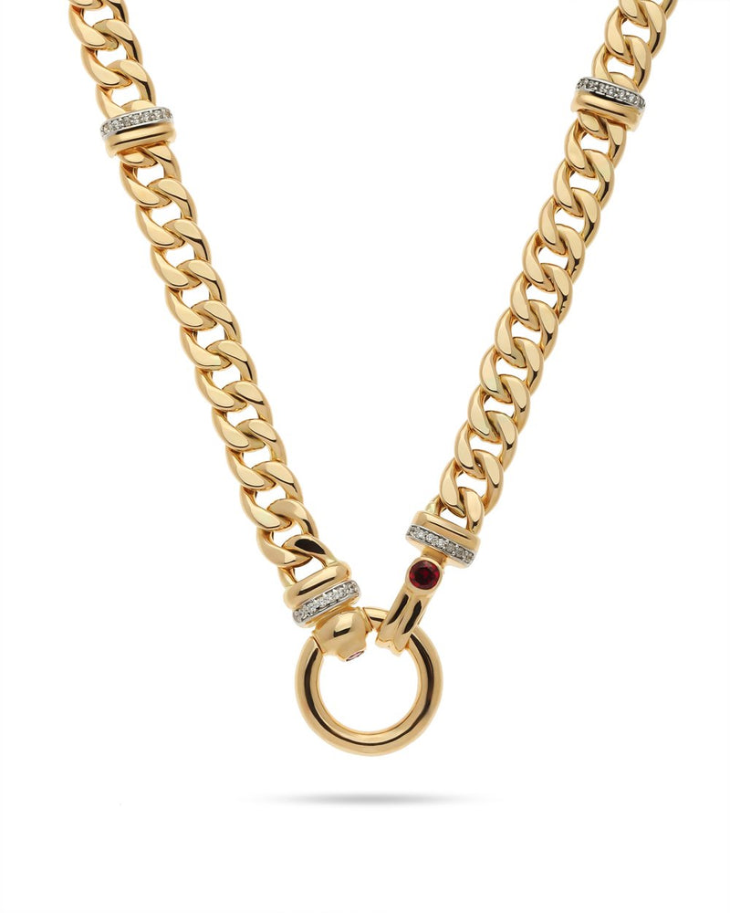 Unity Harmony Link Yellow Gold Necklace ROKO