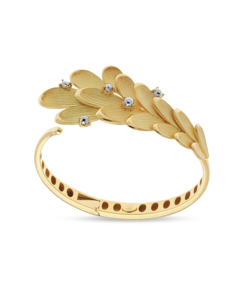 Golden Leaf Accent Gold Bracelet ROKO
