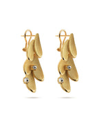 Golden Leaf Design Gold Earings ROKO