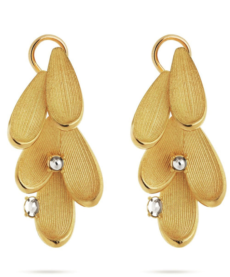 Golden Leaf Design Gold Earings ROKO