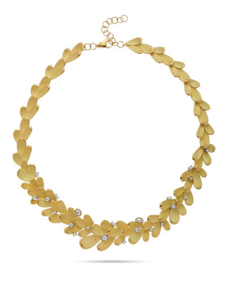 Golden Leaf Cuff Gold Necklace ROKO