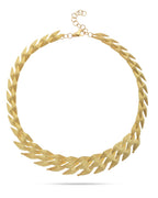Aurora Imperial Leaf Statement Necklace – 18K Gold Necklace ROKO