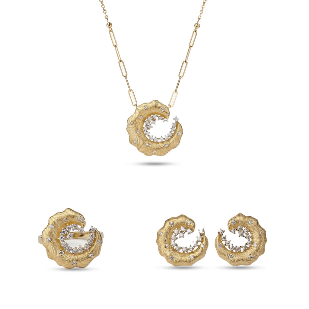 18K Celestia Crescent Moon Gold Jewelry Set ROKO
