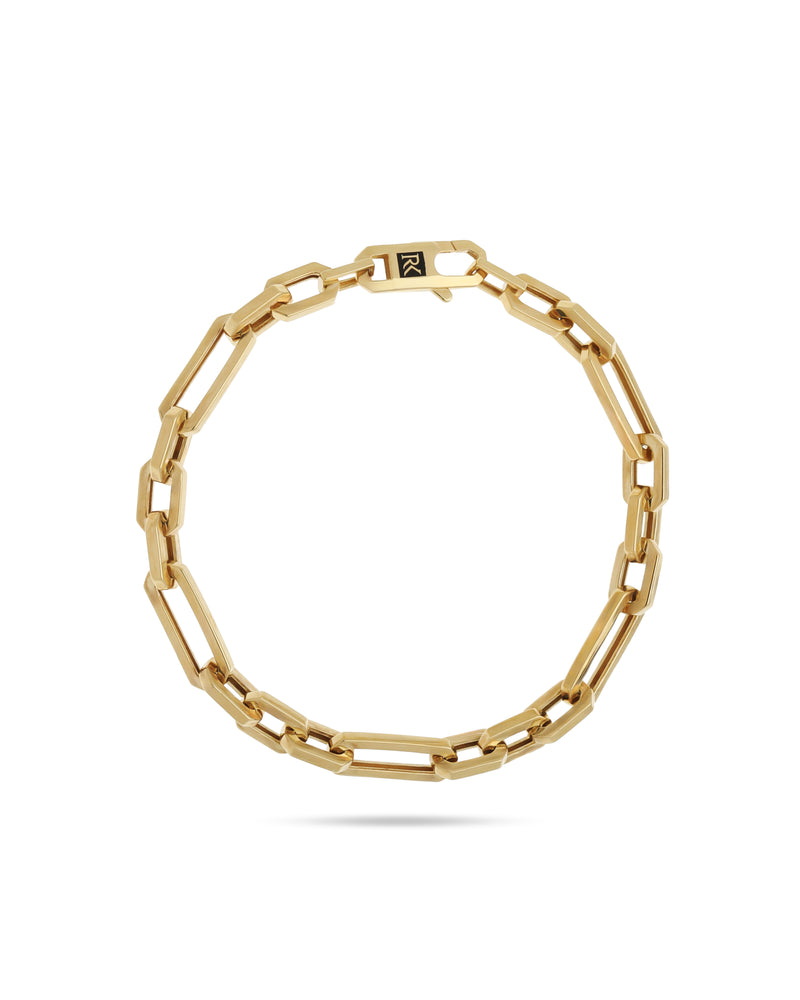 premium Gold chain bracelet on a white background