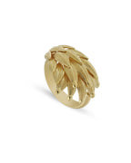 Aurora Crown Leaf Signature Ring – 18K Gold Jewellery Dubai ROKO